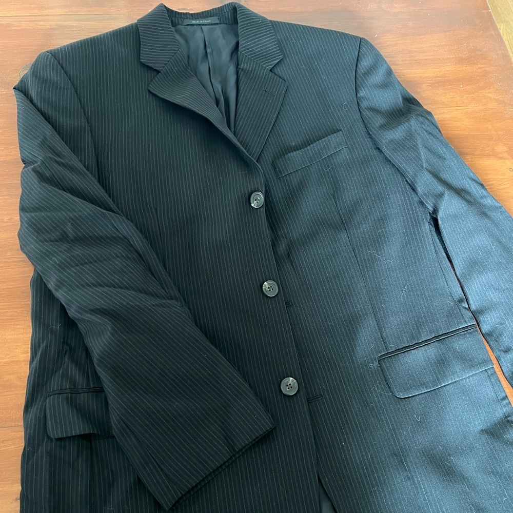 Full Black pinstripe suit - Moores